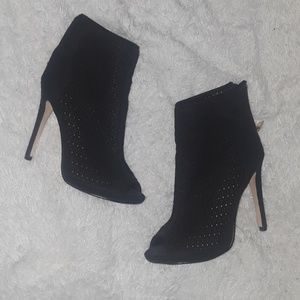 Peep toe booties